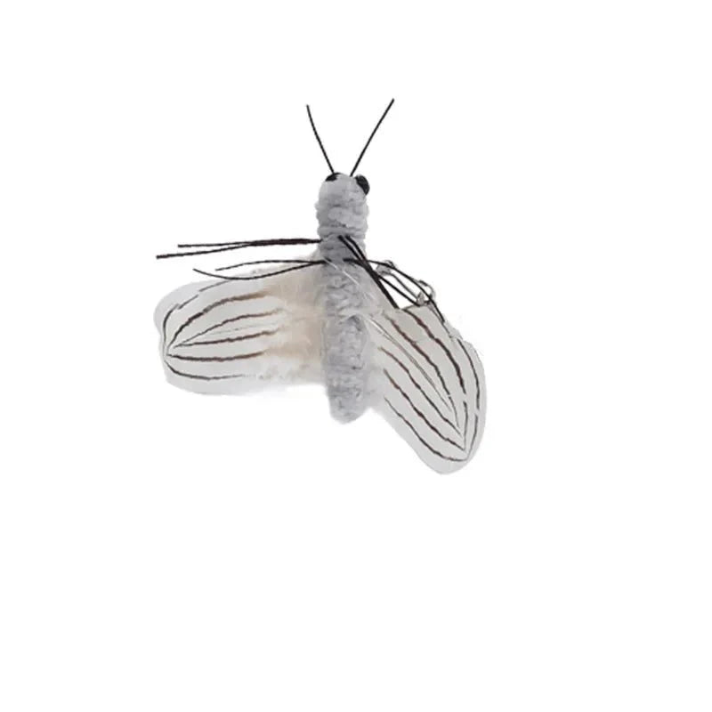 Luxury Cat Teasing Wand with Dragonfly Feather Head Handmade Insect Style Replacement Toy Interactive Play Pet Supplies